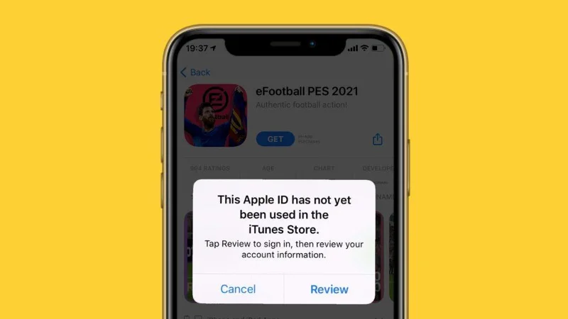 Korjaus: Tätä Apple ID:tä ei ole vielä käytetty App Storessa