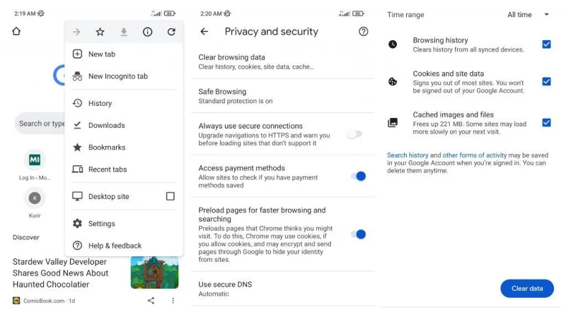 Google Chrome indlæser ikke sider på Android?  Prøv disse rettelser