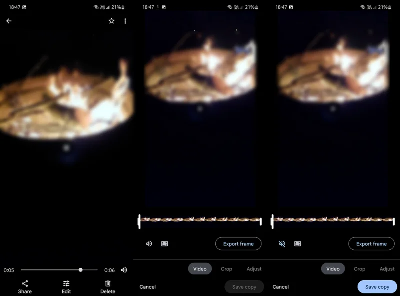 Odstránenie zvuku z videa vo Fotkách Google