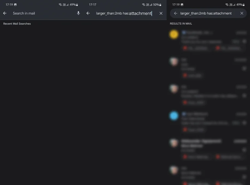 Hur hittar jag stora e-postmeddelanden i Gmail?  Kontrollera dessa steg
