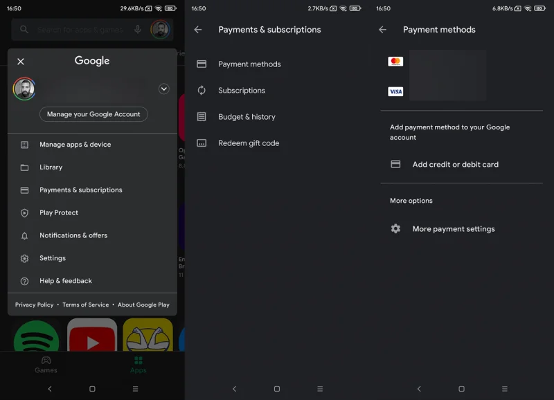 A kártya eltávolítása a Google Playről
