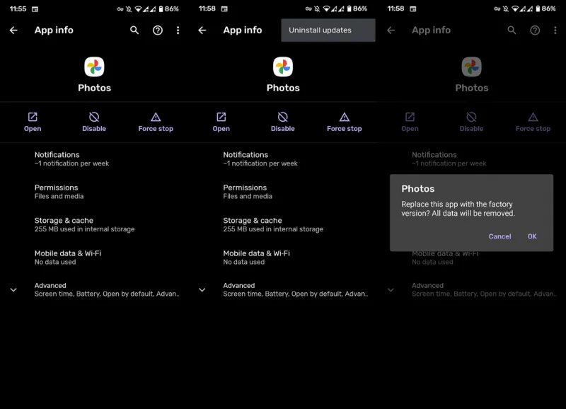 Google Foton visar inte alla foton: Topp 6 korrigeringar