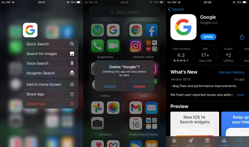 Korjaus: Google-haku ei toimi iPhonessa