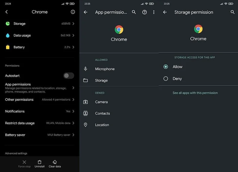 Sådan rettes fejlen "Chrome kræver lageradgang" på Android