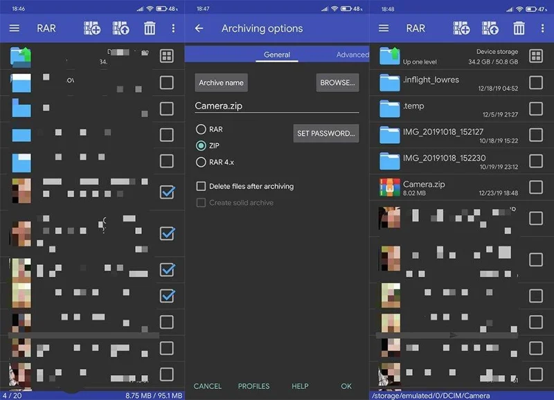 Zip-fájlok küldése a Gmailben Androidon