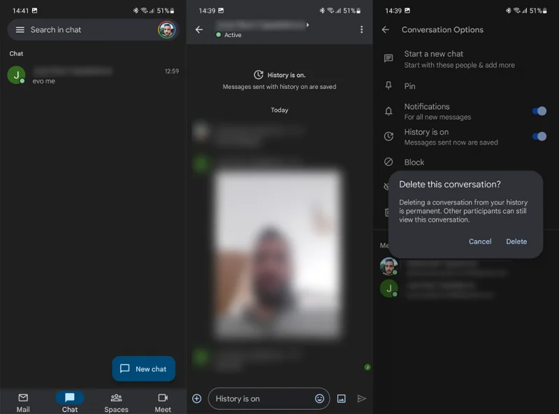 Slik sletter du meldinger på Hangouts (FORKLART)