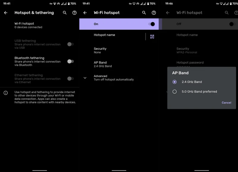 Wi-Fi-hotspotin määrittäminen Android 11:ssä