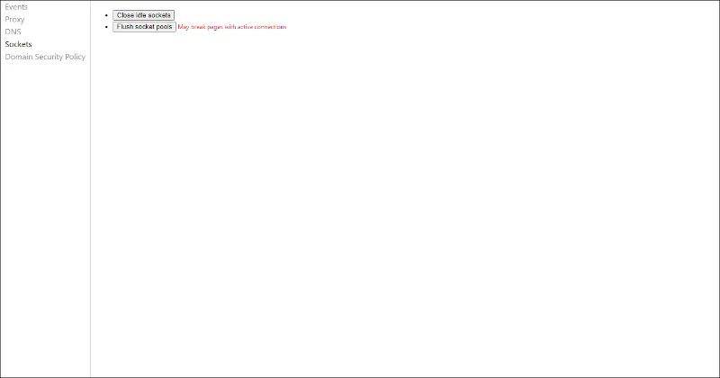 Chrome://net-internals/#dns Rensa värdcache i Chrome