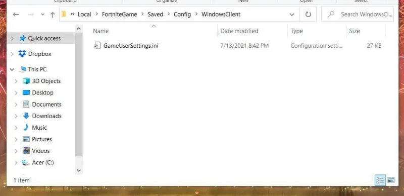 Inställningar för GameUserSettings.ini