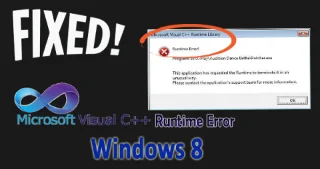 Windows 8 C++ Runtime Error ved avansert oppstart/omstart