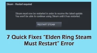 7 snabbkorrigeringar Elden Ring Steam måste starta om-fel