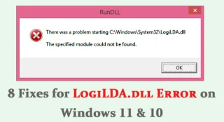 8 Korjaus LogiLDA.dll-virheeseen Windows 11:ssä ja 10:ssä