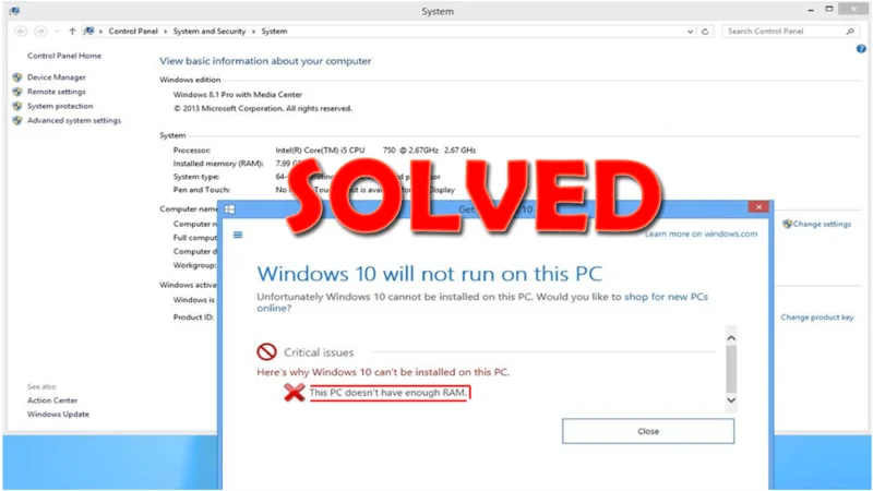Ret "Denne pc har ikke nok RAM"-fejl på Windows 10