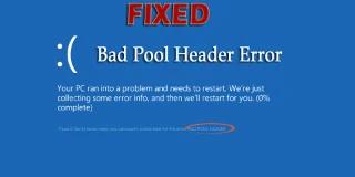 [Løst] Top 7 løsninger til at rette dårlig pool-header i Windows 10