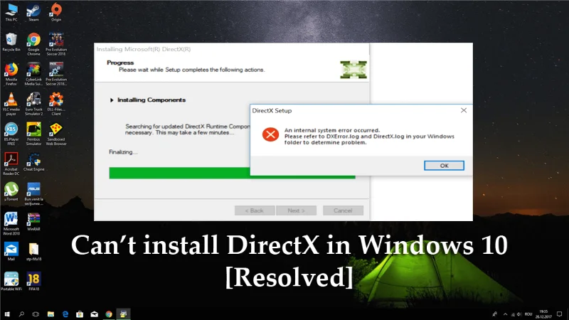 [Löst] Kan inte installera DirectX i Windows 10