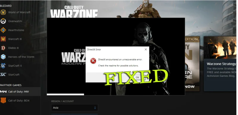 KORJAATTU: "DirectX havaitsi korjaamattoman virheen" Windowsissa