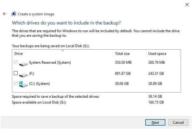 Sådan opretter du en sikkerhedskopi af systembillede i Windows 10