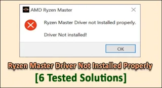 AMD Ryzen Master Driver ikke installeret korrekt [6 testede løsninger]