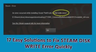 Rettet Steam Disk Write Error på Windows 10/11 [FORKLART]