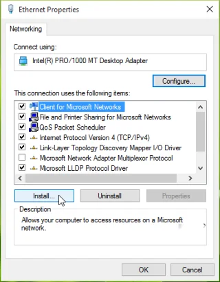 RETTET: "Windows sockets registreringsdatabaseposter, der kræves til netværksforbindelse mangler"