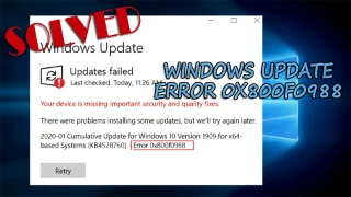 (Snabbfix) Så här åtgärdar du Windows Update Error 0x800f0988