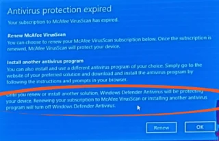 Mitä tapahtuu, kun virustentorjuntaohjelma vanhenee Windows 10:ssä?