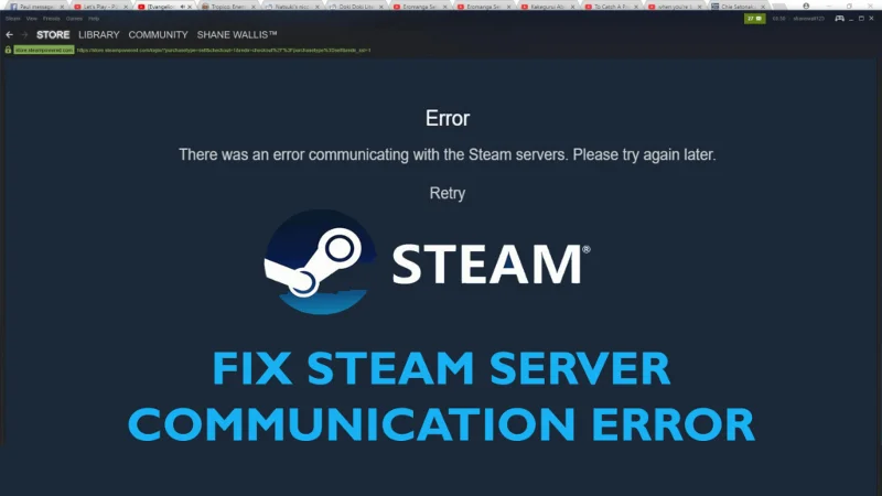 FIGYELMEZTETÉS: Hiba történt a Steam szerverekkel való kommunikáció során