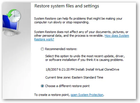 Ret systemgendannelsesfejl 0x800700b7 i Windows 10