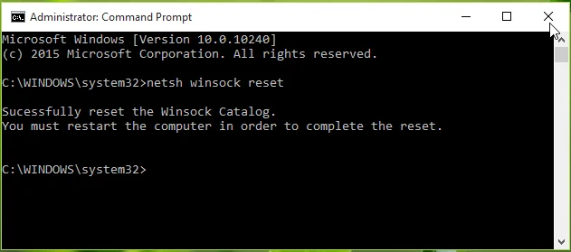RETTET: "Windows sockets registreringsdatabaseposter, der kræves til netværksforbindelse mangler"