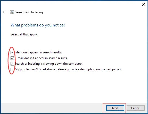 Sådan rettes File Explorer-søgning, der ikke virker i Windows 10 1909