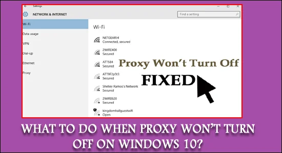 Hvad skal man gøre, når proxy ikke slukker på Windows 10?