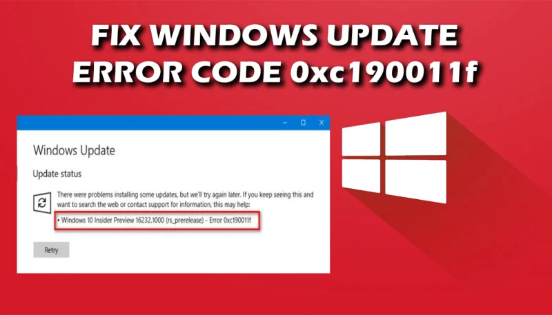 [Hurtig vejledning] Sådan rettes Windows Update-fejl 0xc190011f?