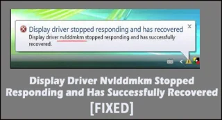 FIX: Display Driver NvIddmkm slutade svara och har återställts