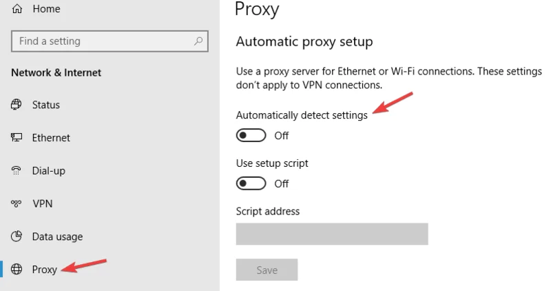 Hvad skal man gøre, når proxy ikke slukker på Windows 10?