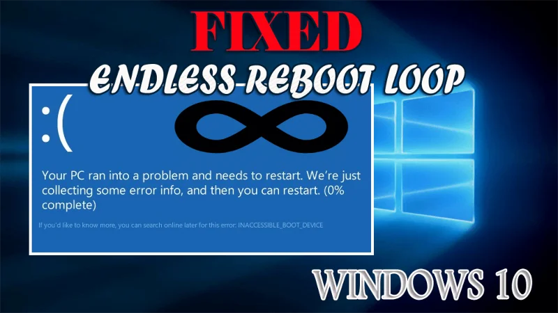 Endless Reboot Loop -silmukan korjaaminen Windows 10 -päivityksen jälkeen