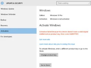 24 mest almindelige Windows 10-aktiveringsfejlkoder og deres rettelser [OPDATERET]