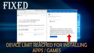 Metoder til at løse Enhedsgrænse nået for installation af apps / spil i Windows 10