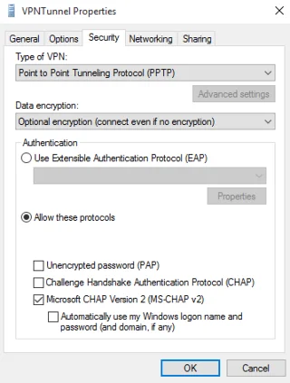 Ret forbindelsen mellem din computer og VPN-serveren blev afbrudt