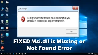 [LÖST] Msi.dll saknas eller hittades inte fel på Windows 10/8 & 7