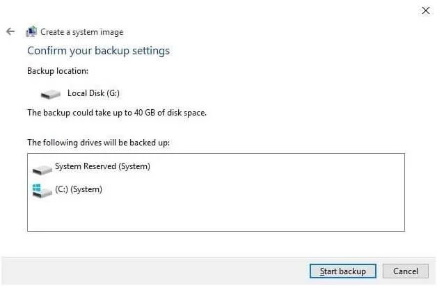 Sådan opretter du en sikkerhedskopi af systembillede i Windows 10