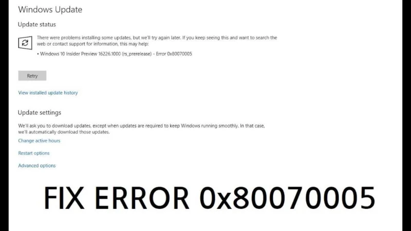 [RATKAISTU] Windows Updaten virhekoodin 0x80070005 korjaaminen