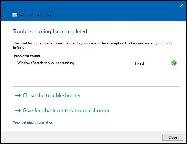 Sådan rettes File Explorer-søgning, der ikke virker i Windows 10 1909