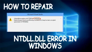 Hvordan fikse Ntdll.dll feilmelding i Windows 10