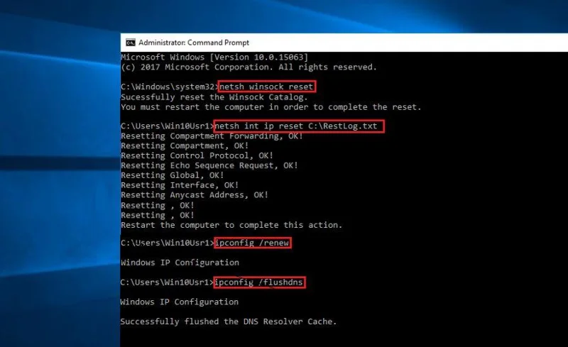 RETTET: "Windows sockets registreringsdatabaseposter, der kræves til netværksforbindelse mangler"