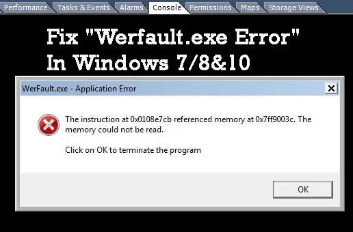 [OPDATERET] Sådan rettes "Werfault.exe-fejl" i Windows 7/8 &10