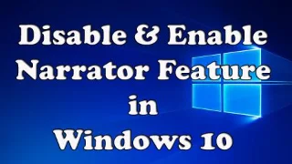 Hur inaktiverar och aktiverar jag Berättare i Windows 10?