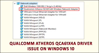 Qualcomm Atheros Qca61x4a drivrutinsproblem i Windows 10 [3 snabba korrigeringar]