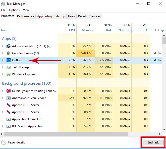 [Løst] Sådan rettes Outlook, der ikke åbner i Windows 10?