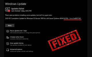 Korjaa Windows 10 -päivitysvirhe 0x80071160 – parhaat säädöt ja temput