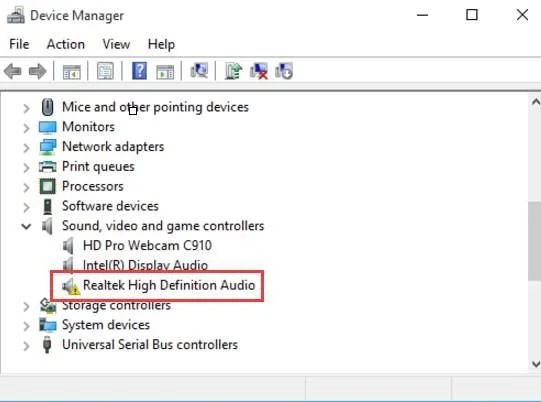 [LØST] Realtek High Definition Audio Driver Problem
